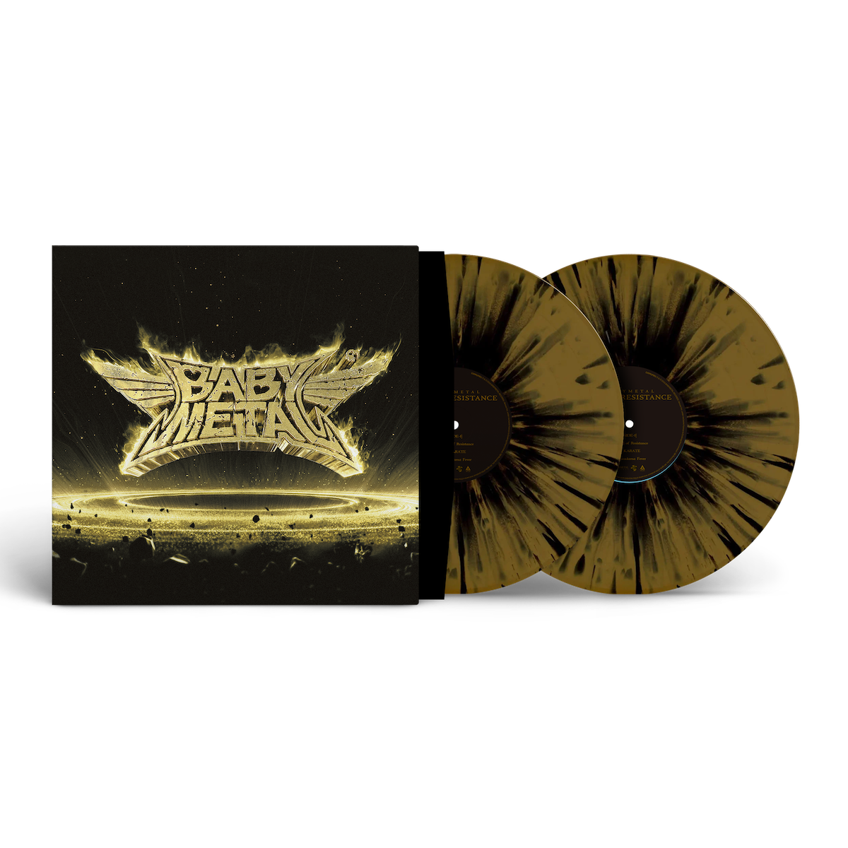 METAL RESISTANCE: Gold & Black Splatter Double Vinyl LP
