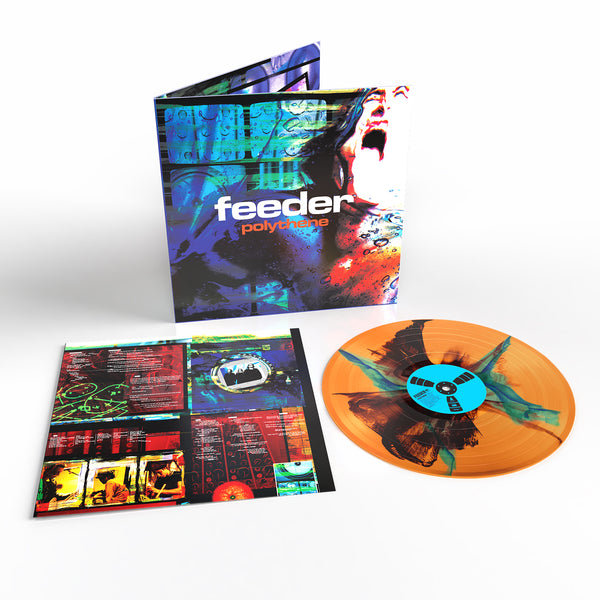 Polythene [2026 Remaster]: Transparent Orange with Black & Blue Inkplosion Vinyl LP