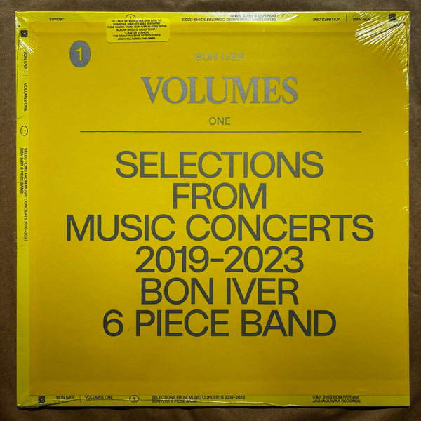 VOLUMES: ONE "SELECTIONS FROM MUSIC CONCERTS 2019-2023 BON IVER 6 PIECE BAND": Vinyl LP