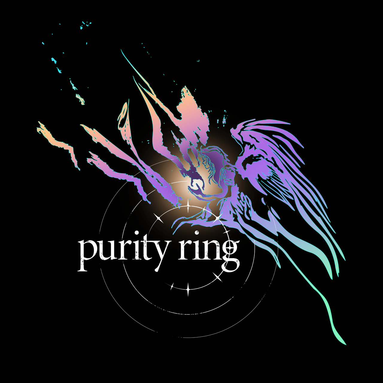 purity ring: Pink Acid Wash Splash Vinyl LP
